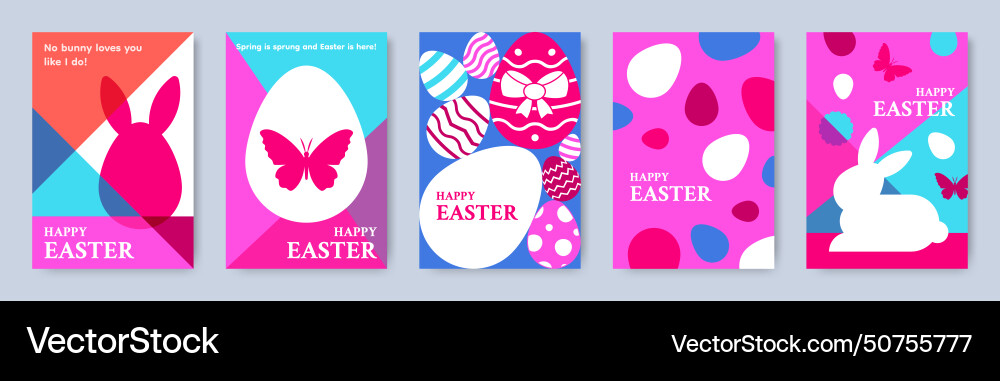 Ostereier Plakate süße Hase abstrakte Gruß Ostereier Plakate süße Hase abstrakte Gruß vektorbild