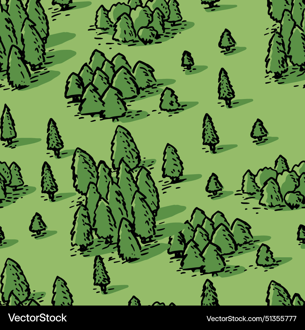Seamless pattern forest top view map from Seamless pattern forest top view map from vector image