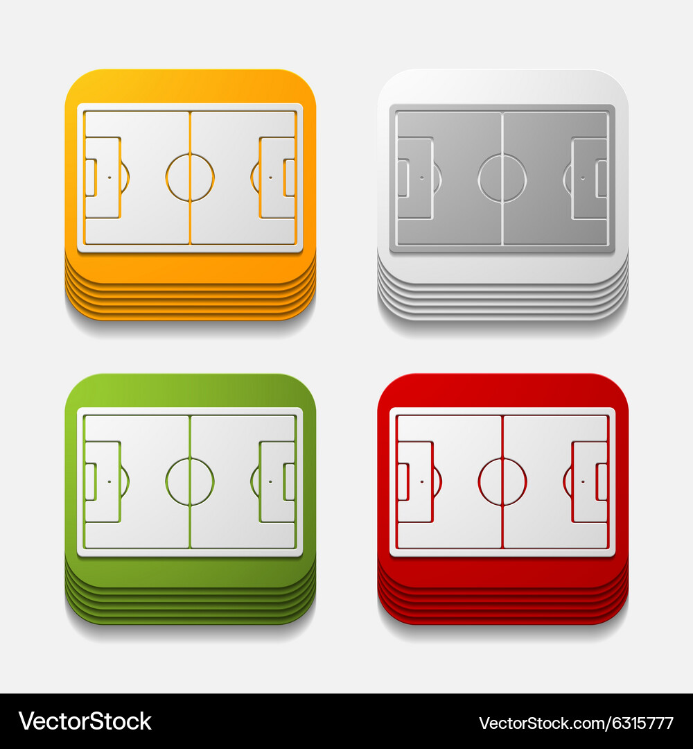 Square button playing field Vector Image
