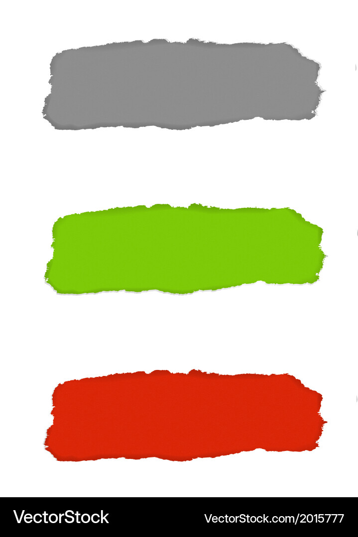 Torn paper with color background vector image