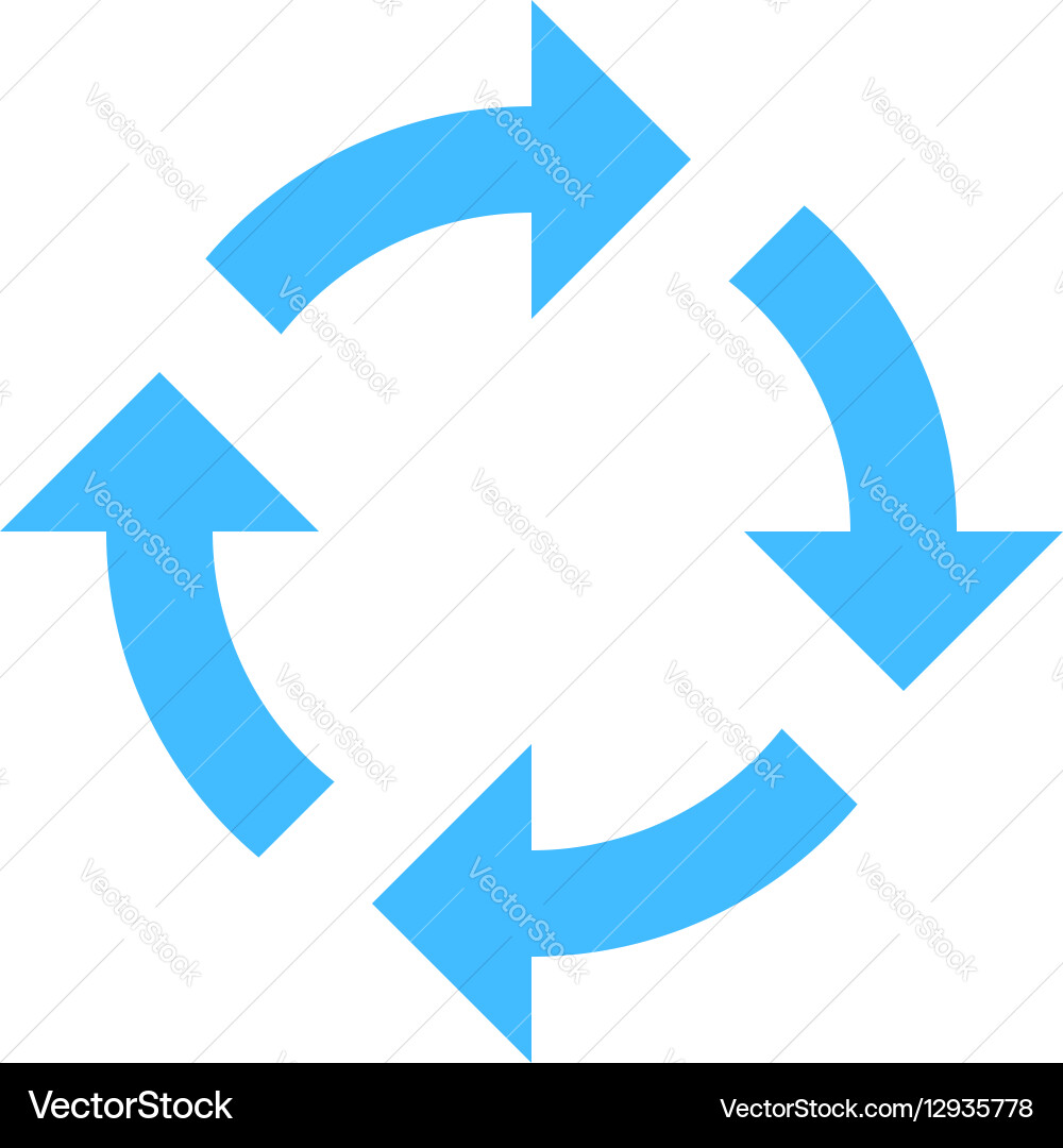 Arrow sign rotation icon reload button refresh vector image