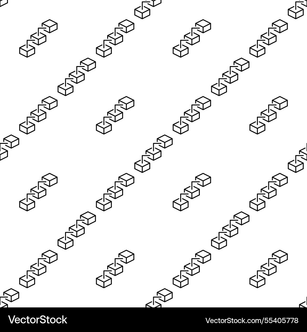Block-chain simple seamless pattern or blockchain Block-chain simple seamless pattern or blockchain vector image