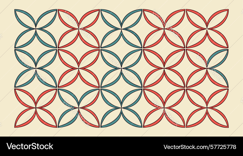 Continuous loop geometric circle pattern vector image