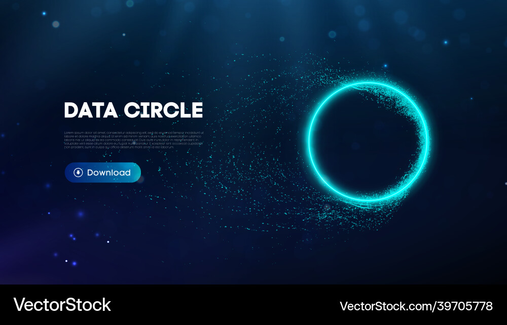 Data Flow Digital Network Background Vector Image