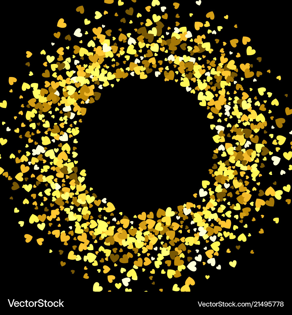 Frame or border of random scatter hearts Frame or border of random scatter hearts vector image