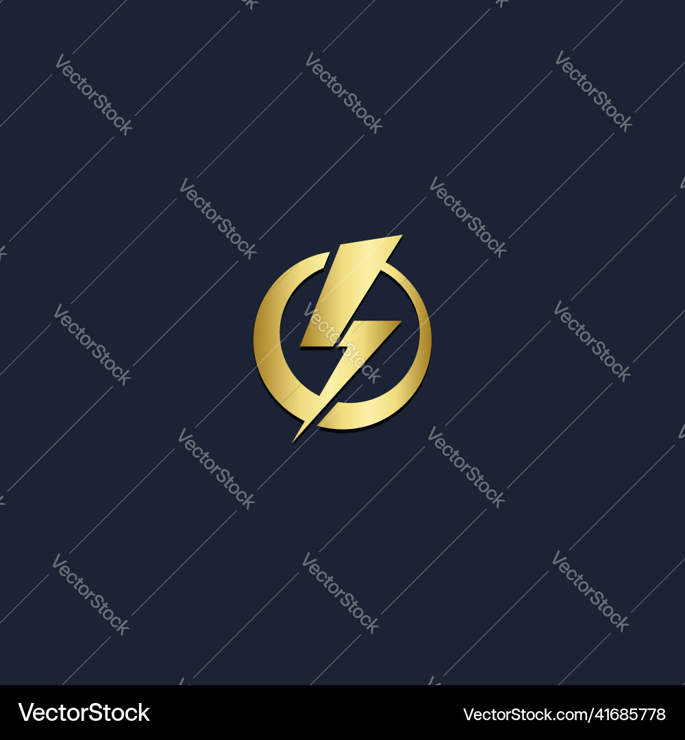 Thunder Lightbolt elektrisches Gold Logo Thunder Lightbolt elektrisches Gold Logo vektorbild