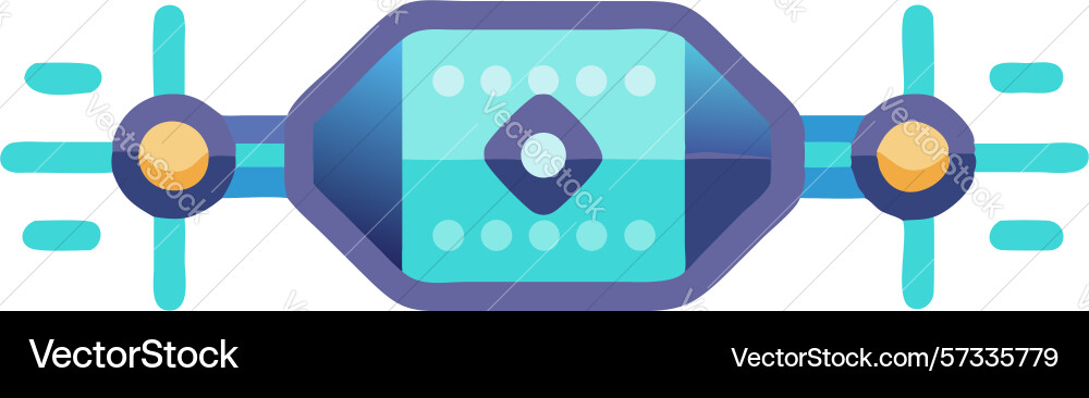 Abstract circuit board connection element design vector image