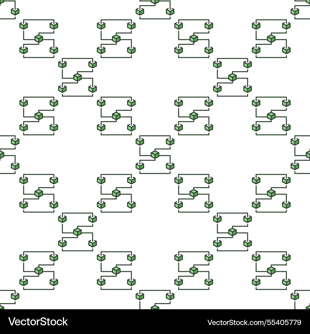 Blockchain with five blocks blue seamless pattern Blockchain with five blocks blue seamless pattern vector image