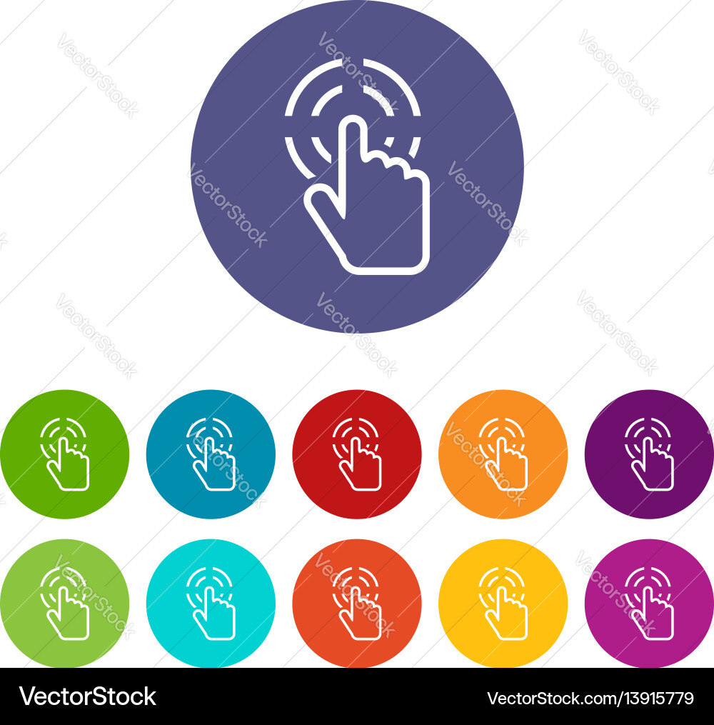 Click set icons Click set icons vector image
