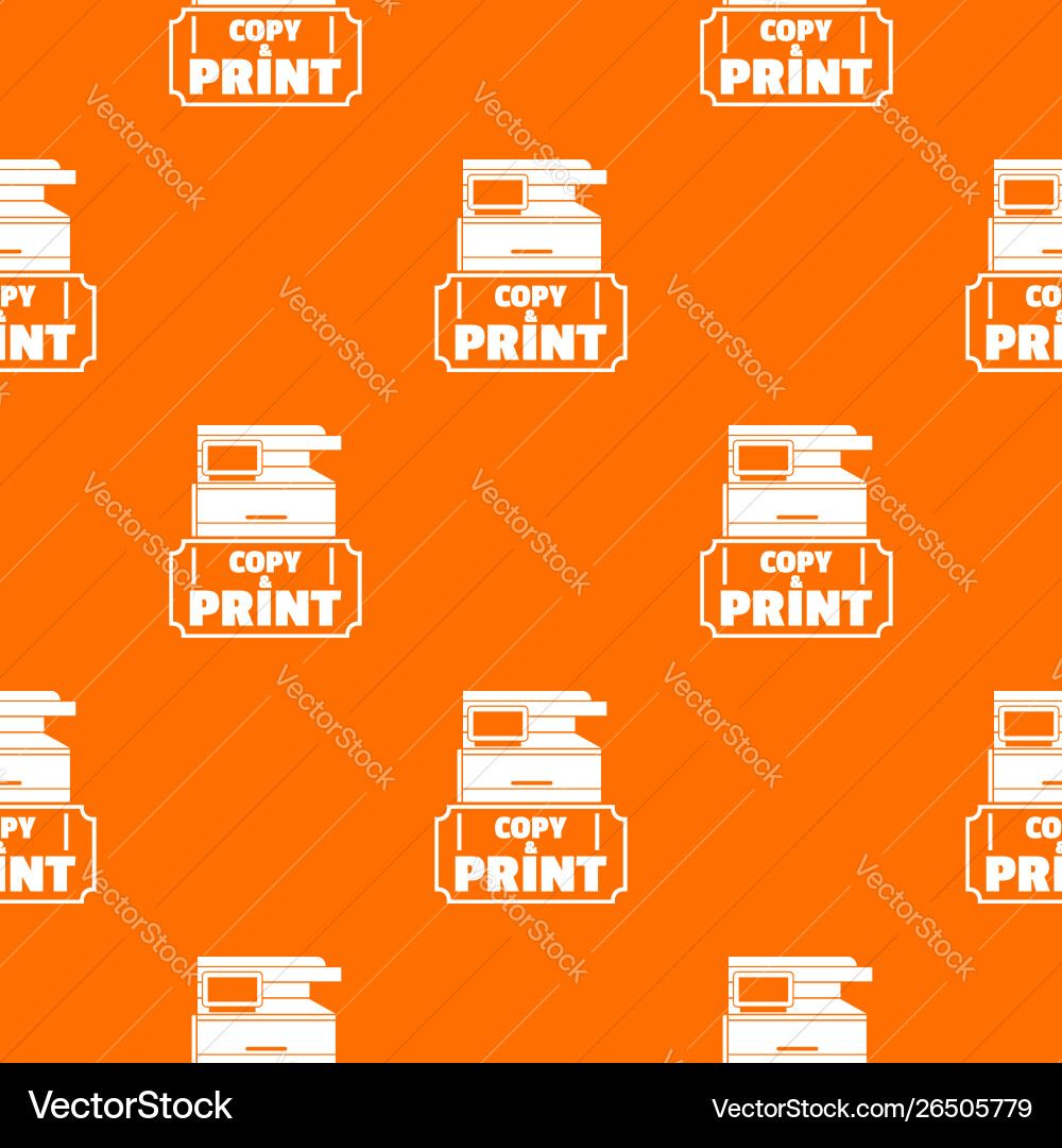 Copy and print pattern orange Copy and print pattern orange vector image