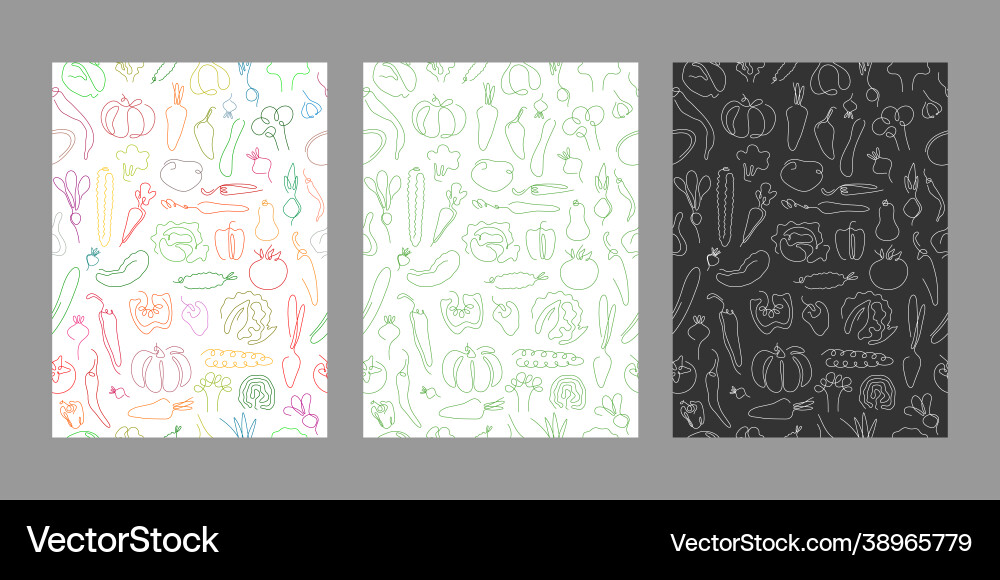 One line art style grapes seamless pattern vector image