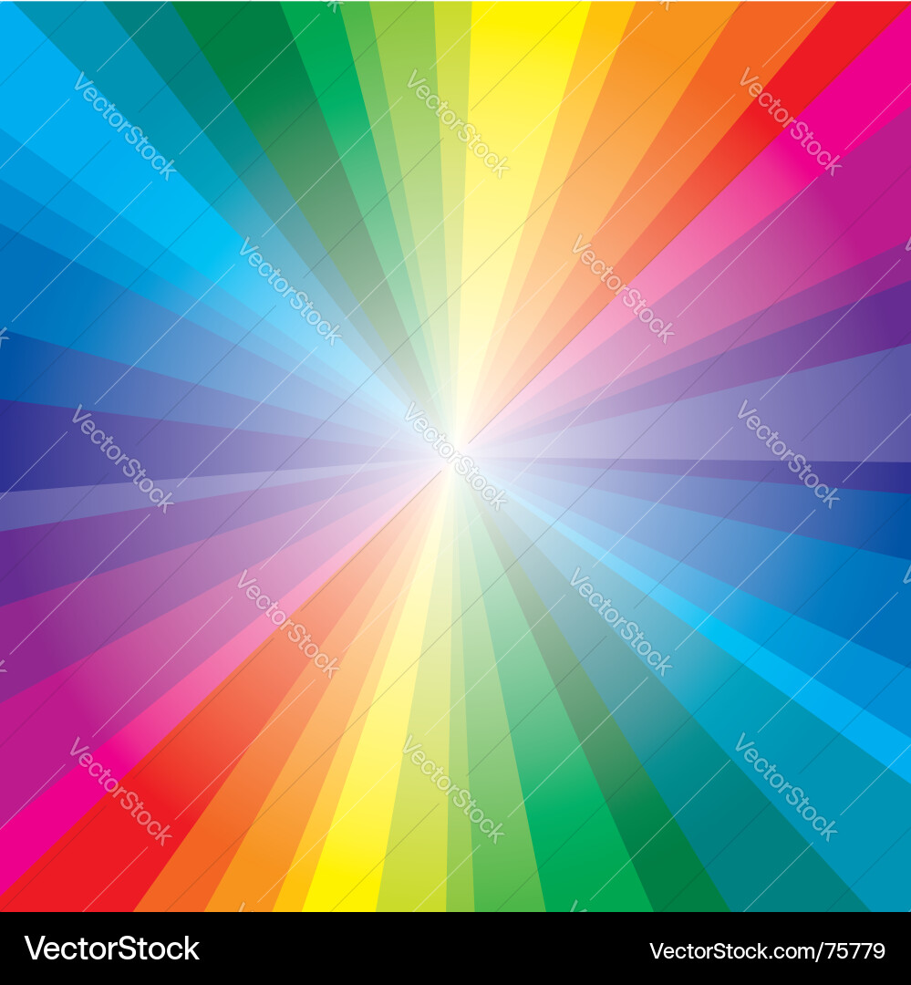 Rainbow Spectrum Rays Background vector image
