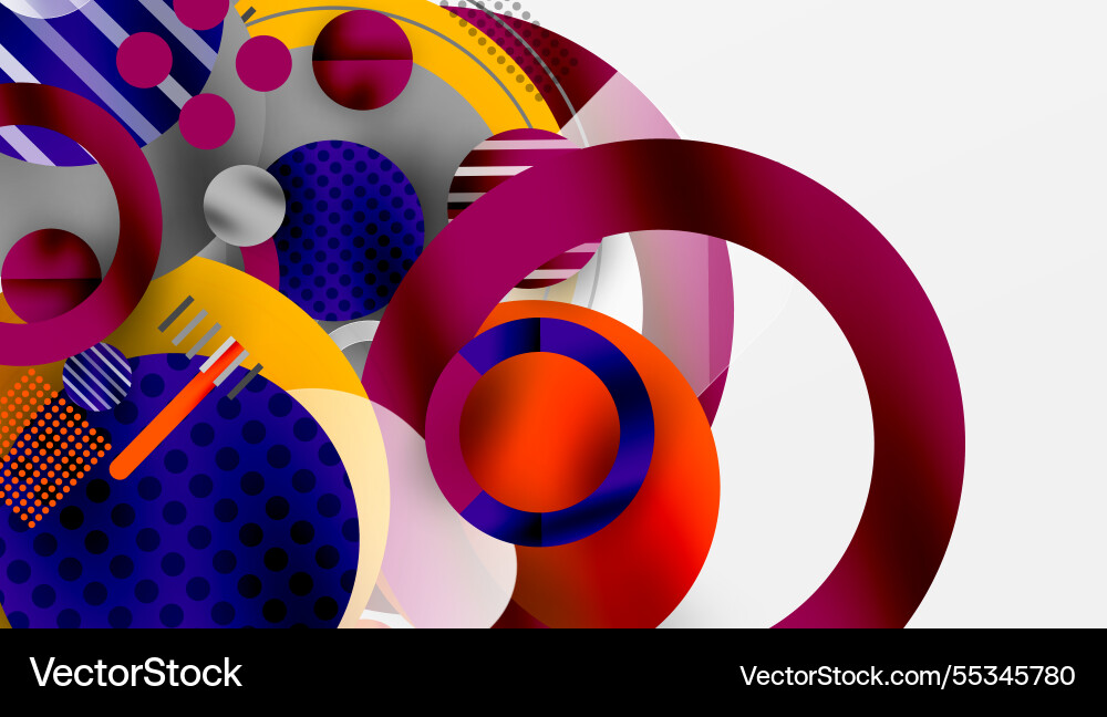 Abstract geometric background with overlapping Vector Image