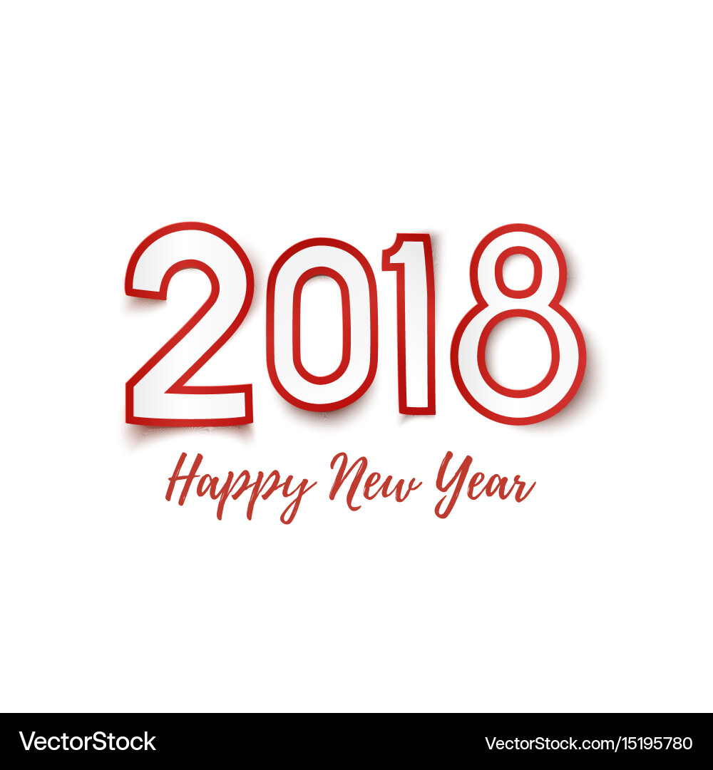 Happy New Year 2018 Celebration Vector Image