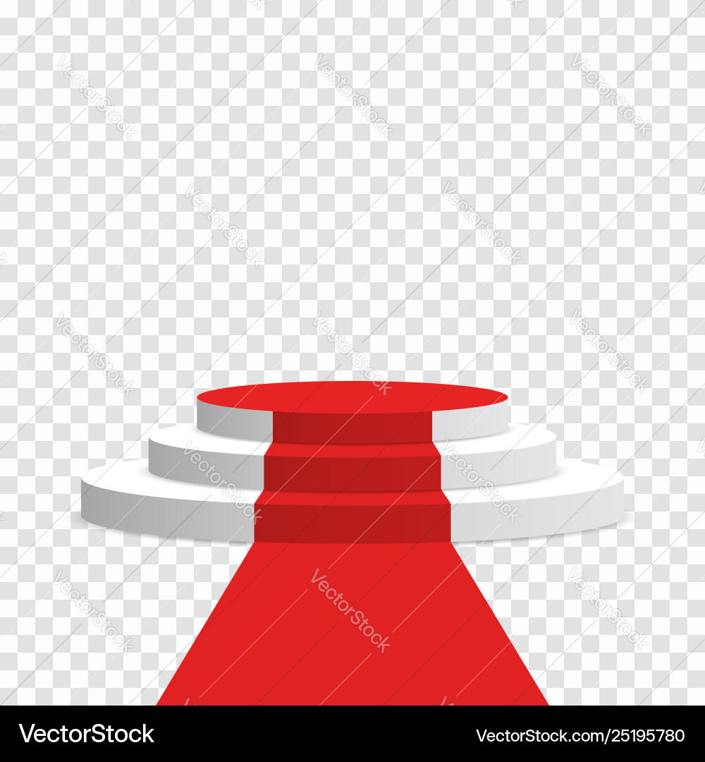 Red Carpet Stage Podium Vector Image