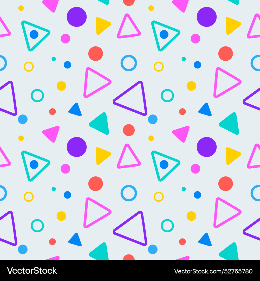 Seamless pattern of geometric shapes triangle Vector Image