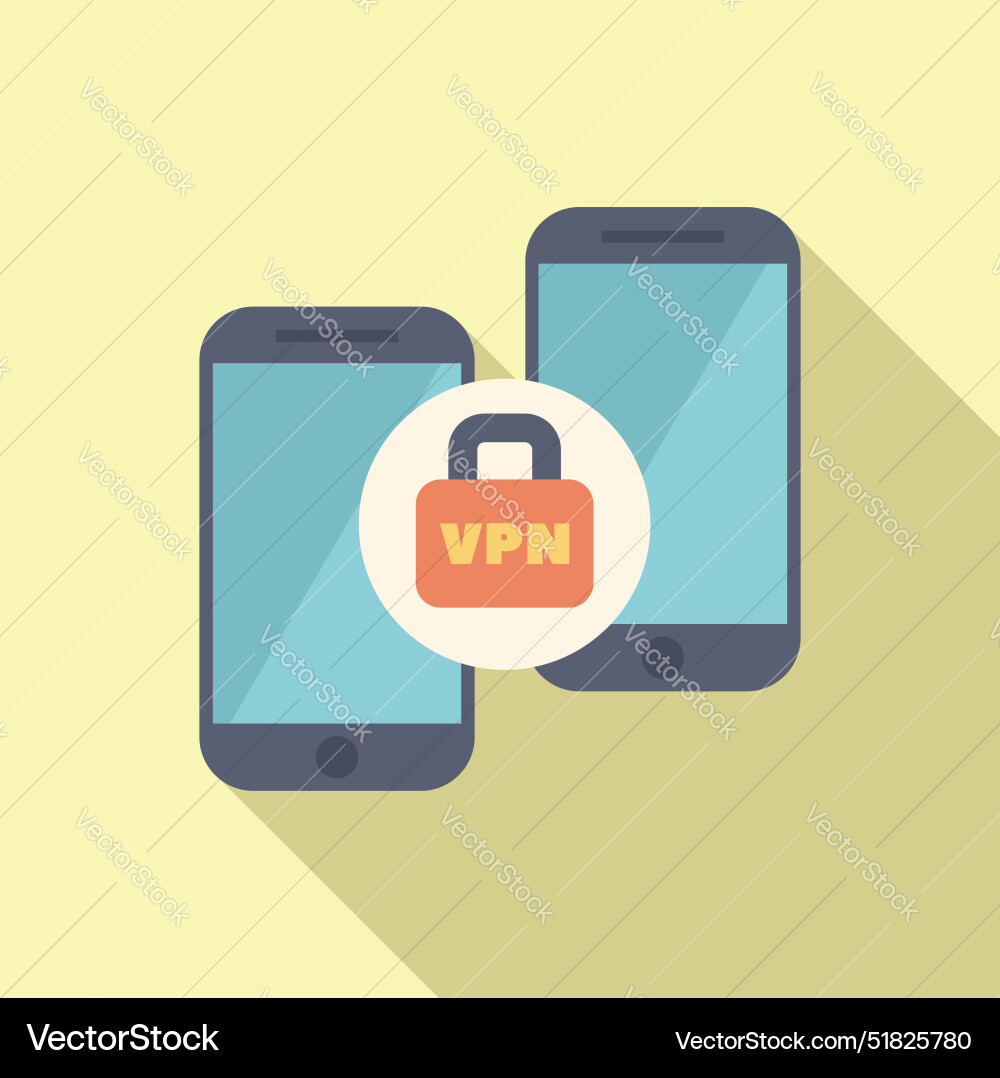 Sichere vpn-Verbindung zur Datenverschlüsselung Vektorbild