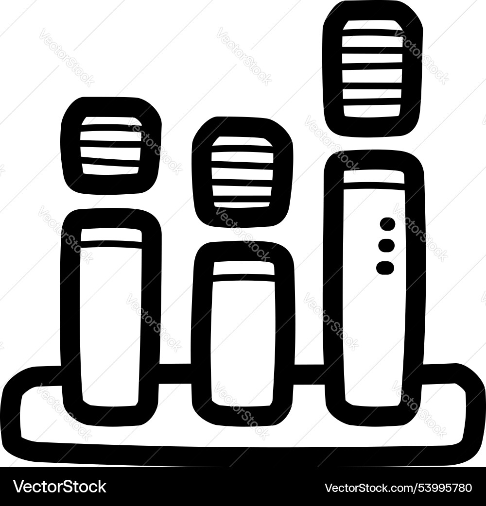 Stacked column graph - and chart icons vector image