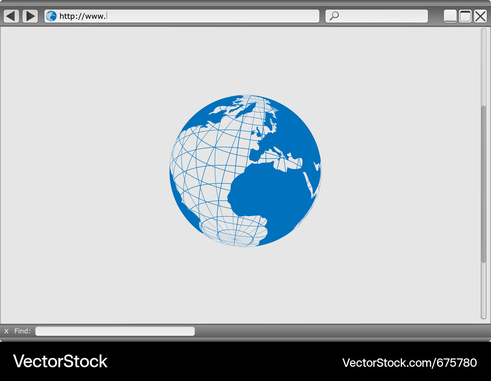 Web Browser Interface Vector Image
