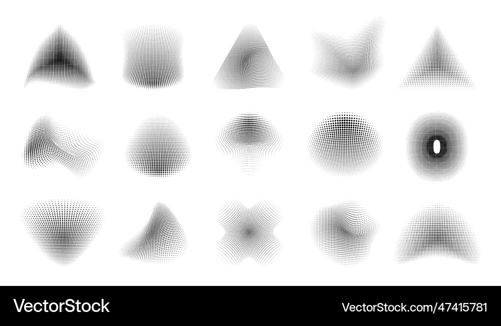Abstract Dot Pattern - Halftone Shapes vector image