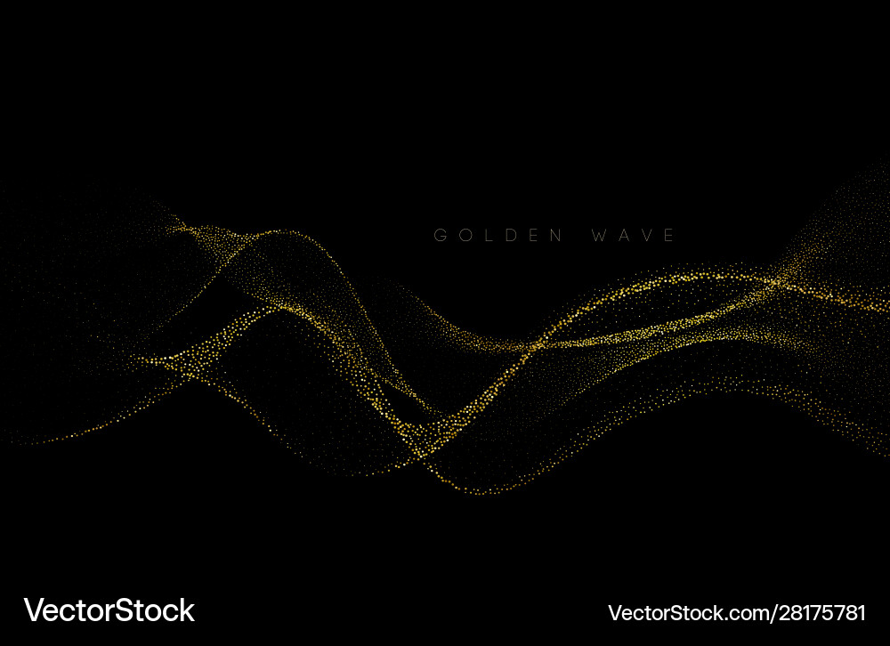 Abstract shiny color gold wave design element Abstract shiny color gold wave design element vector image