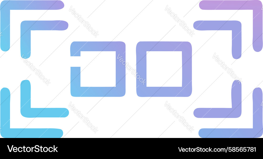 Digital Scan Frame Icon Vector Image