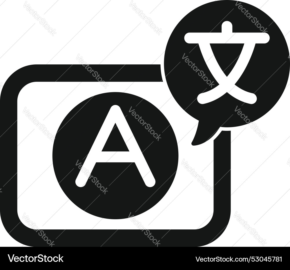 Language translator application icon showing Language translator application icon showing vector image