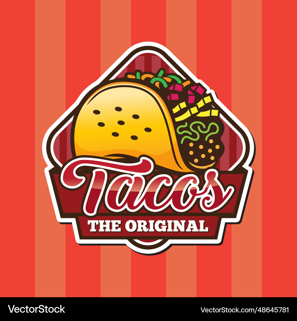 Original taco logo design Original taco logo design vector image