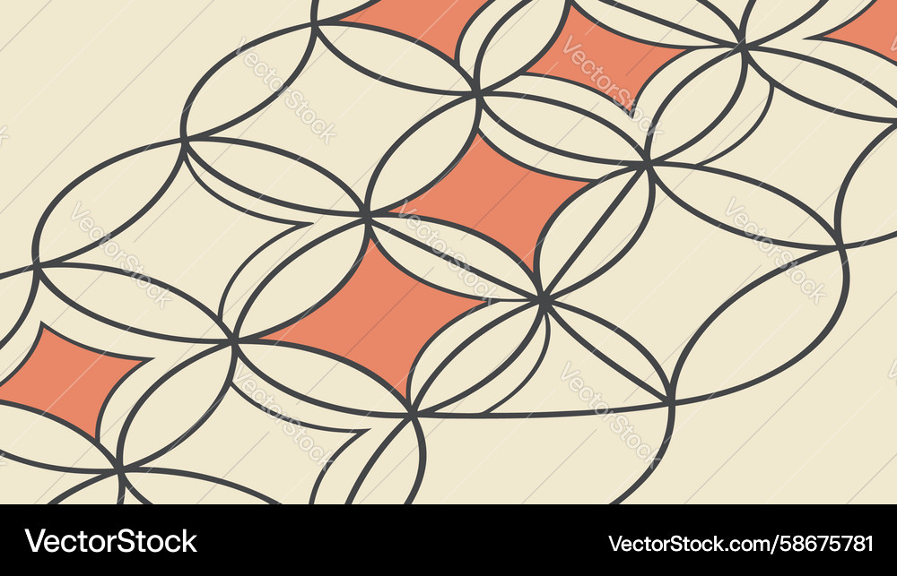 Seamless interlocking circles pattern modern Vector Image