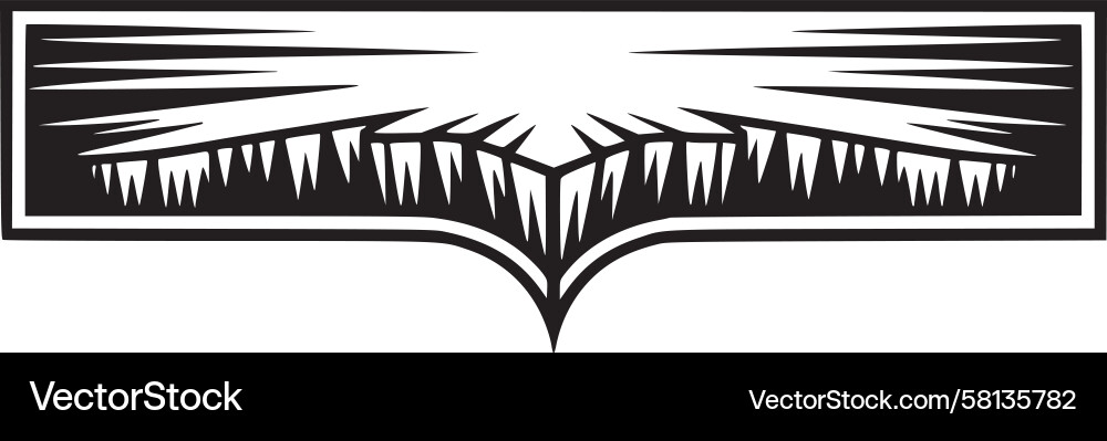 Angular Mountain Crest Vector Image