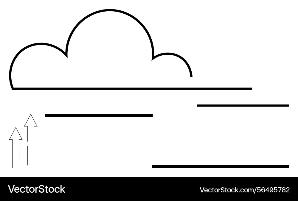 Cloud computing concept with abstract lines Cloud computing concept with abstract lines vector image