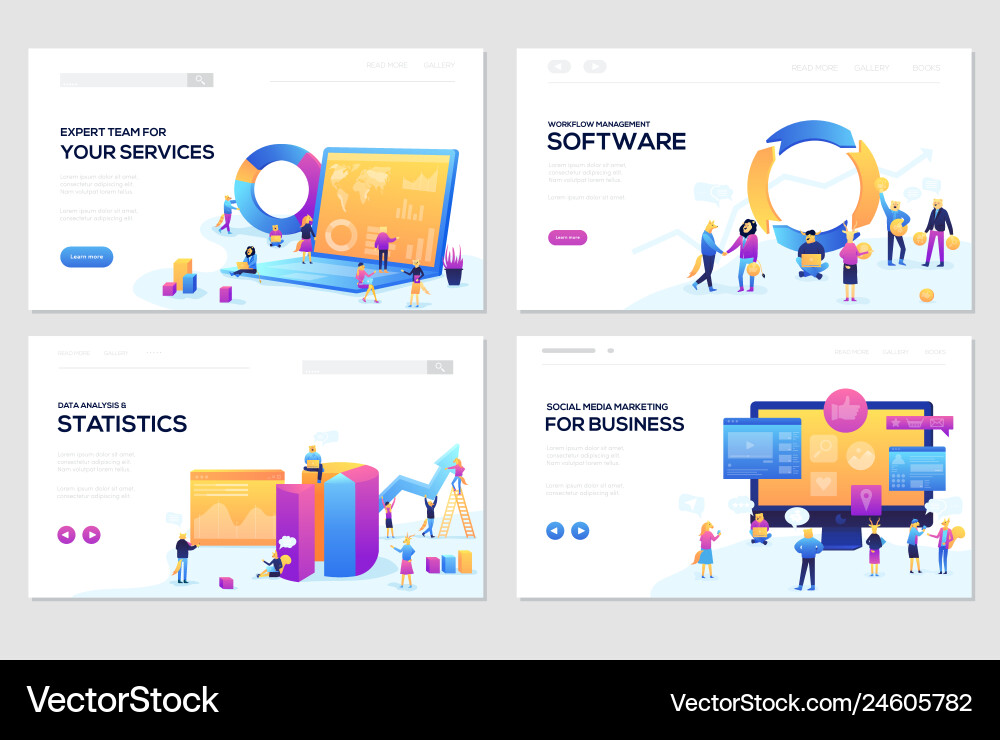 Data analysis management app Data analysis management app vector image
