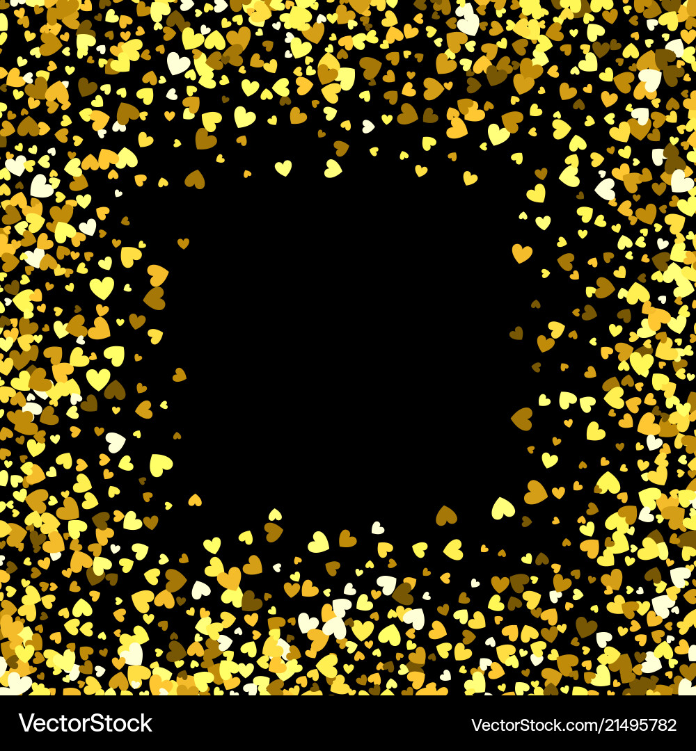 Frame or border of random scatter hearts Frame or border of random scatter hearts vector image