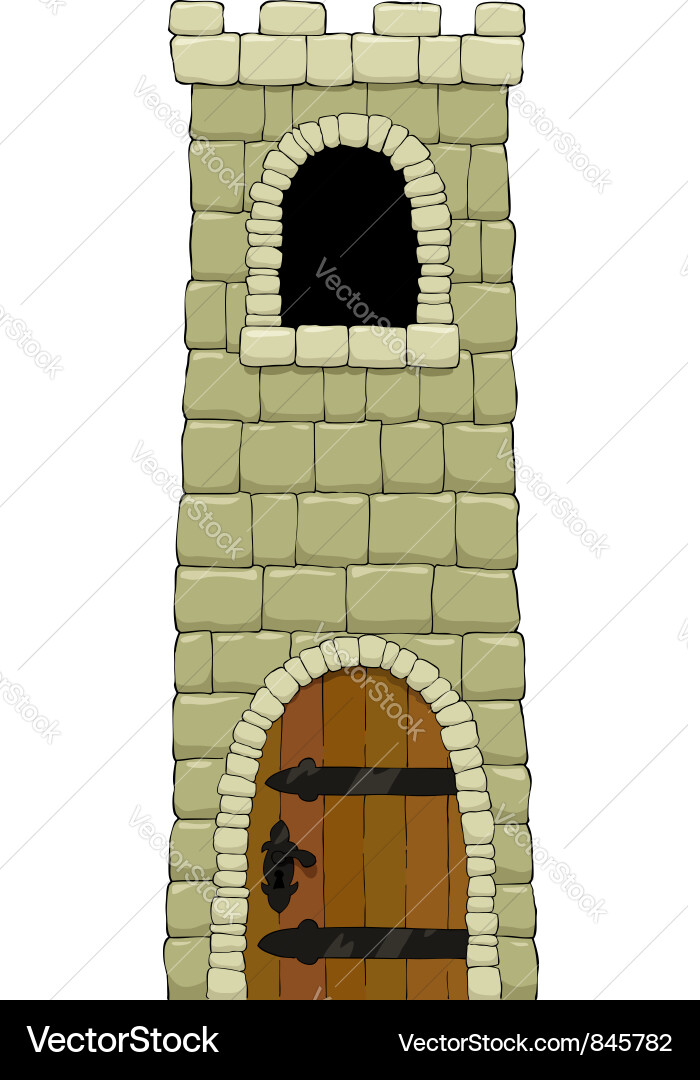Mittelalterlicher Steinturm Vektorbild