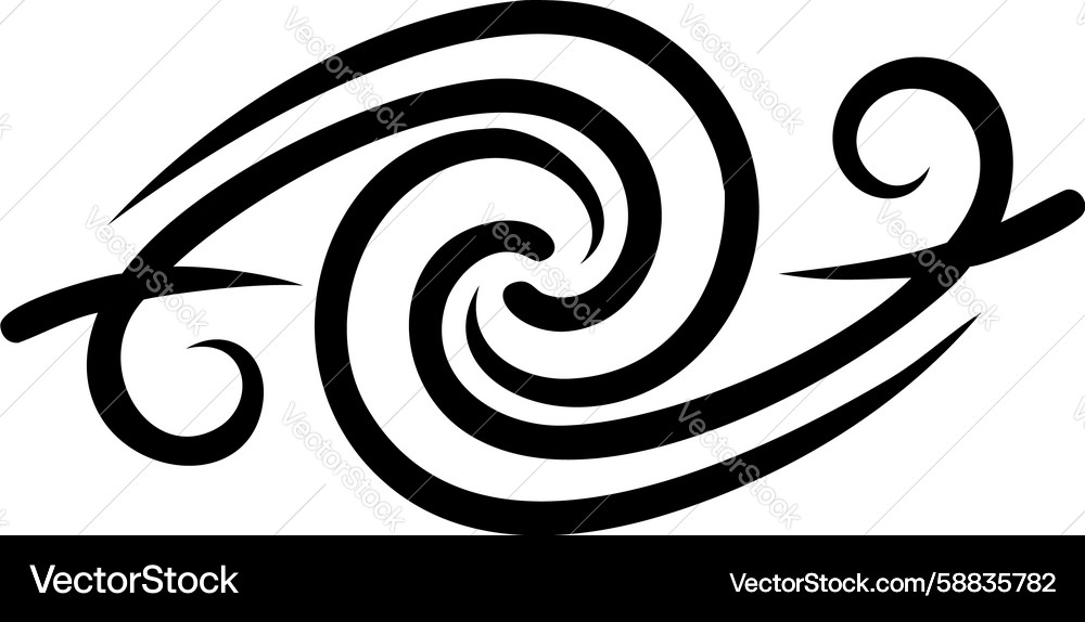 Organic abstract swirl curl flow element design Vector Image