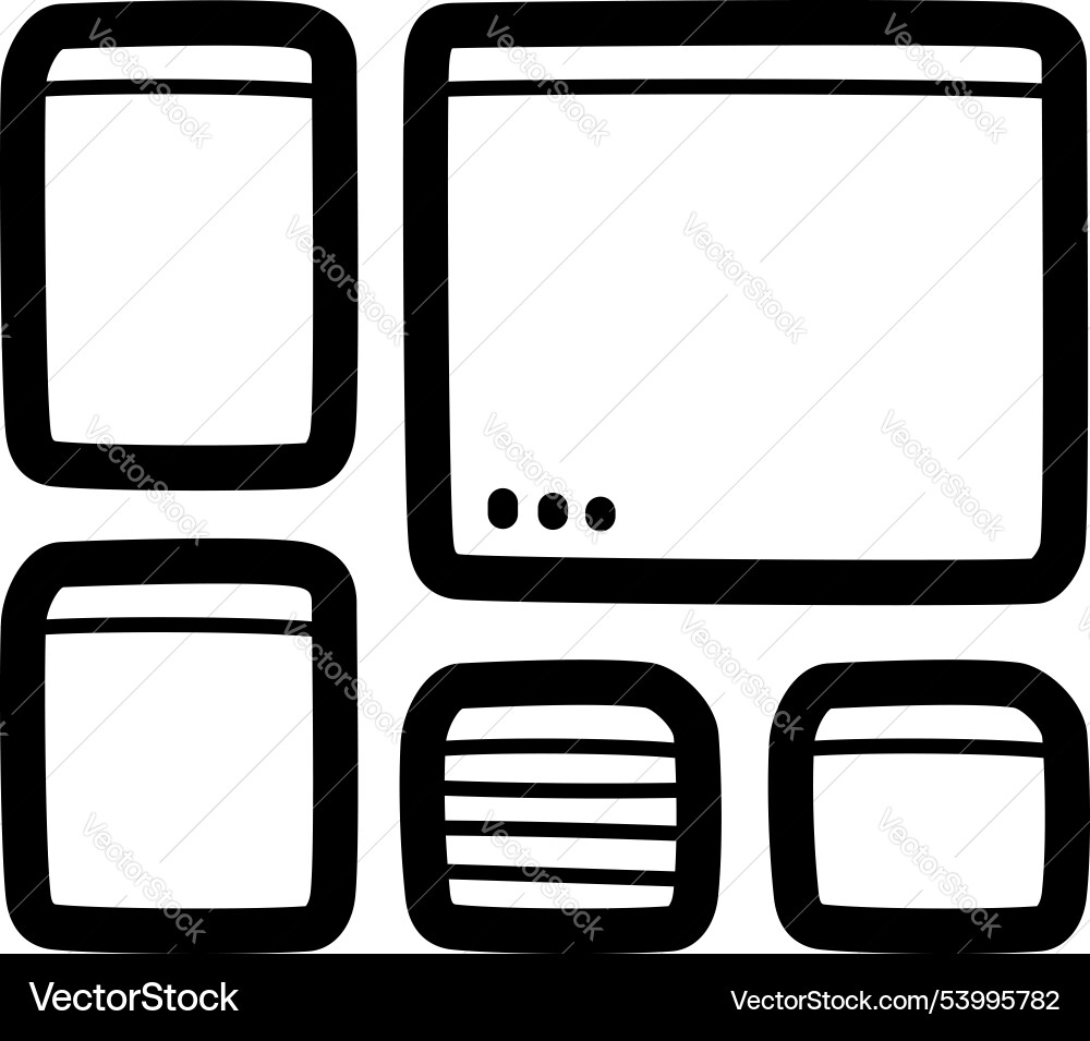 Tree map - graph and chart icons Vector Image
