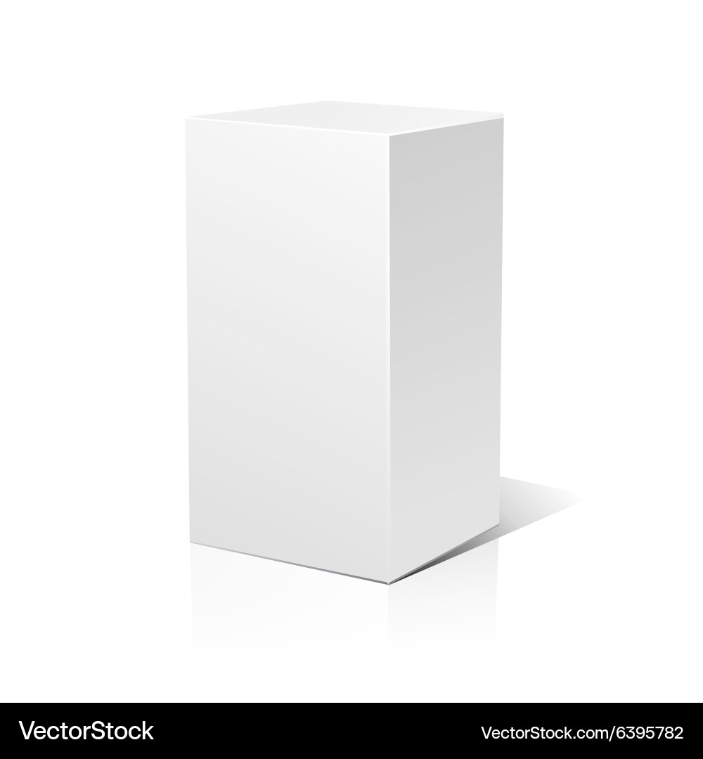 White 3D Cube vector image