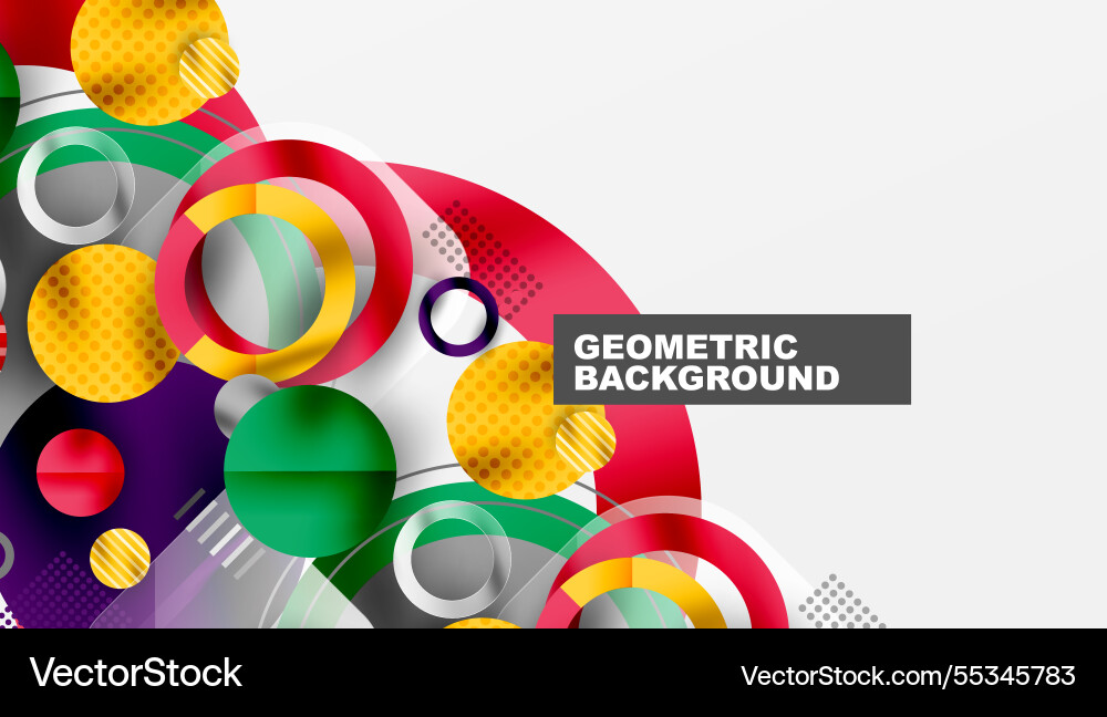 Abstract geometric background with overlapping Vector Image