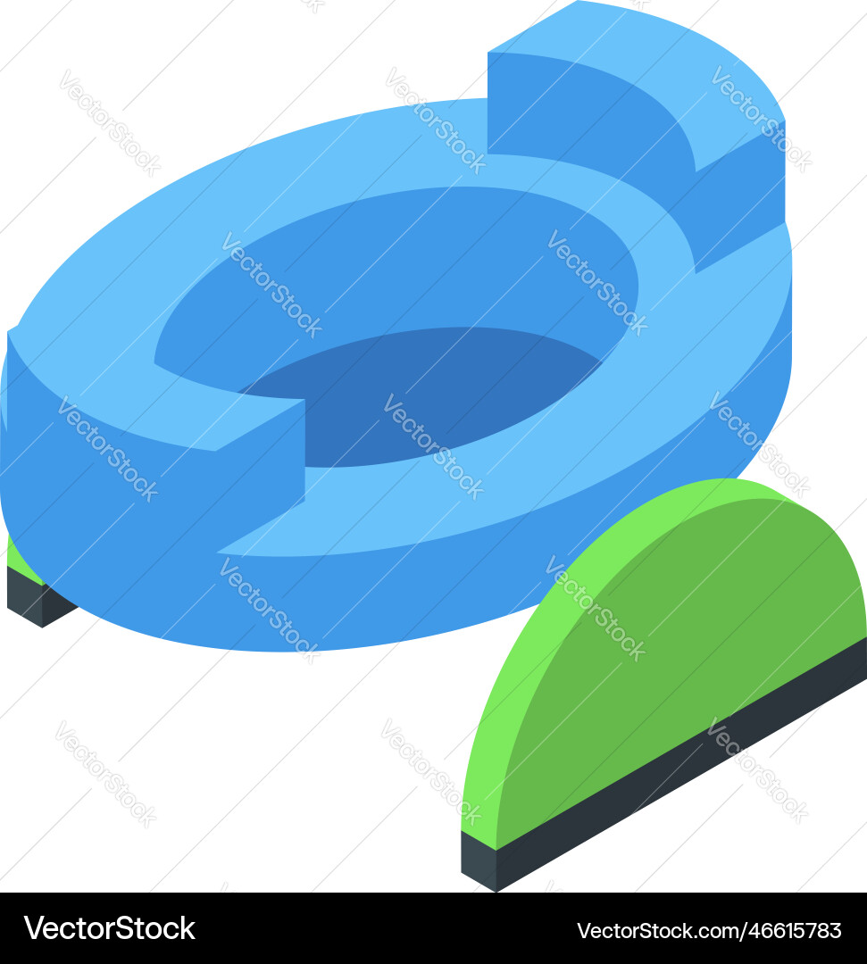 Children potty icon isometric baby toilet Children potty icon isometric baby toilet vector image