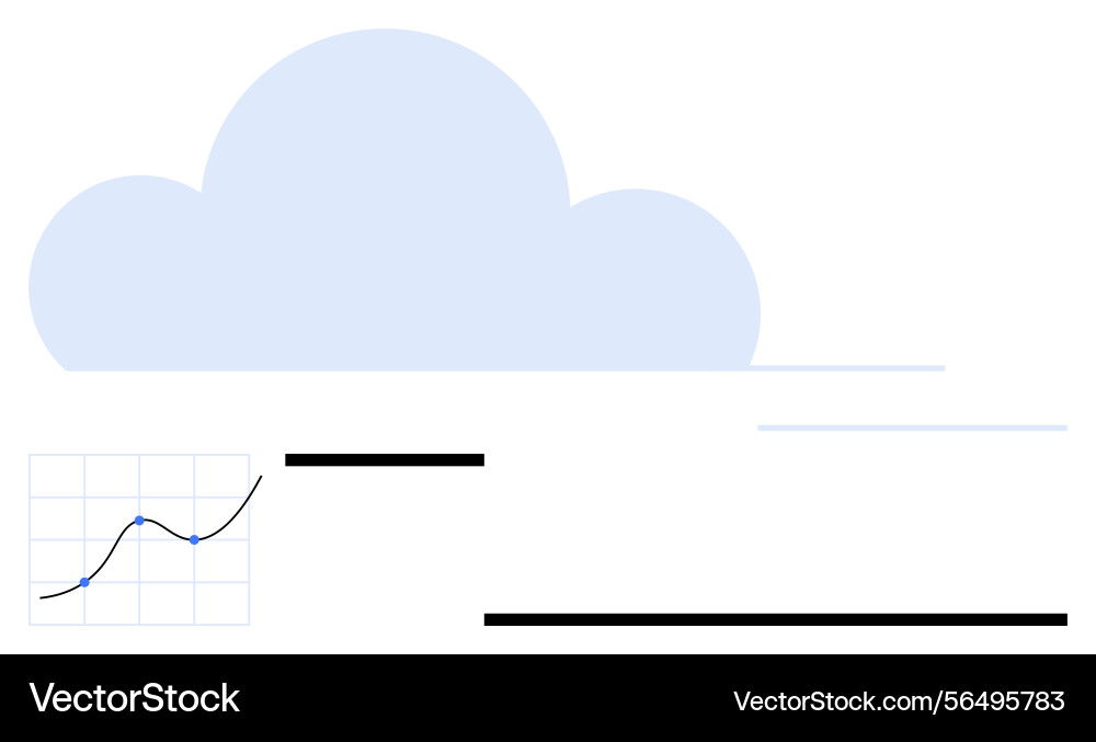 Cloud computing with data analytics represented Cloud computing with data analytics represented vector image