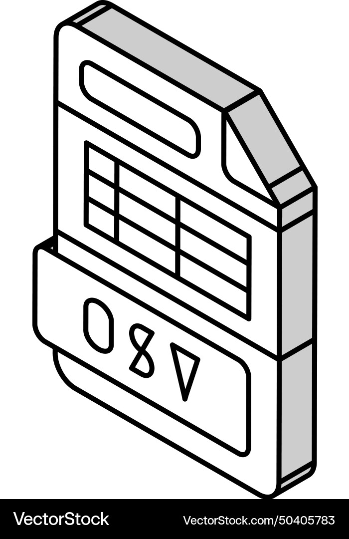 Csv file format document isometric icon Csv file format document isometric icon vector image