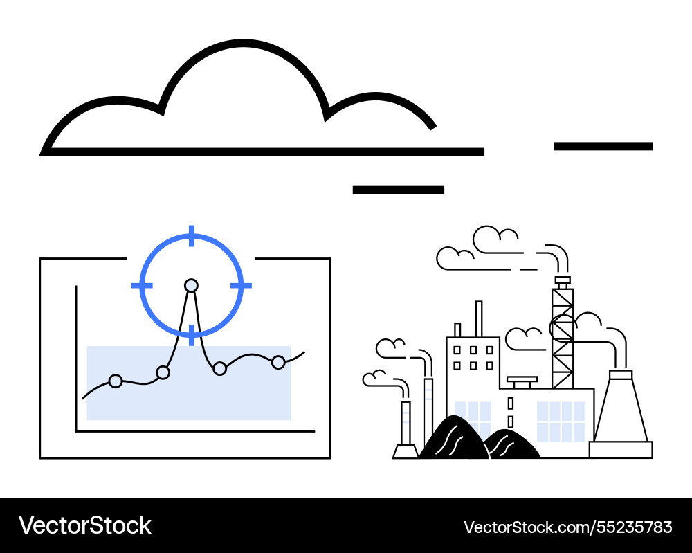 Environmental data analysis for monitoring Environmental data analysis for monitoring vector image