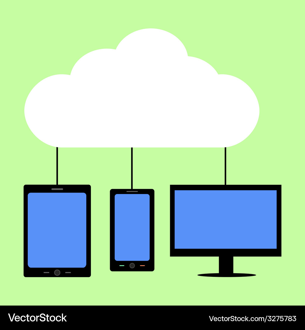 Flat style cloud computing Vector Image