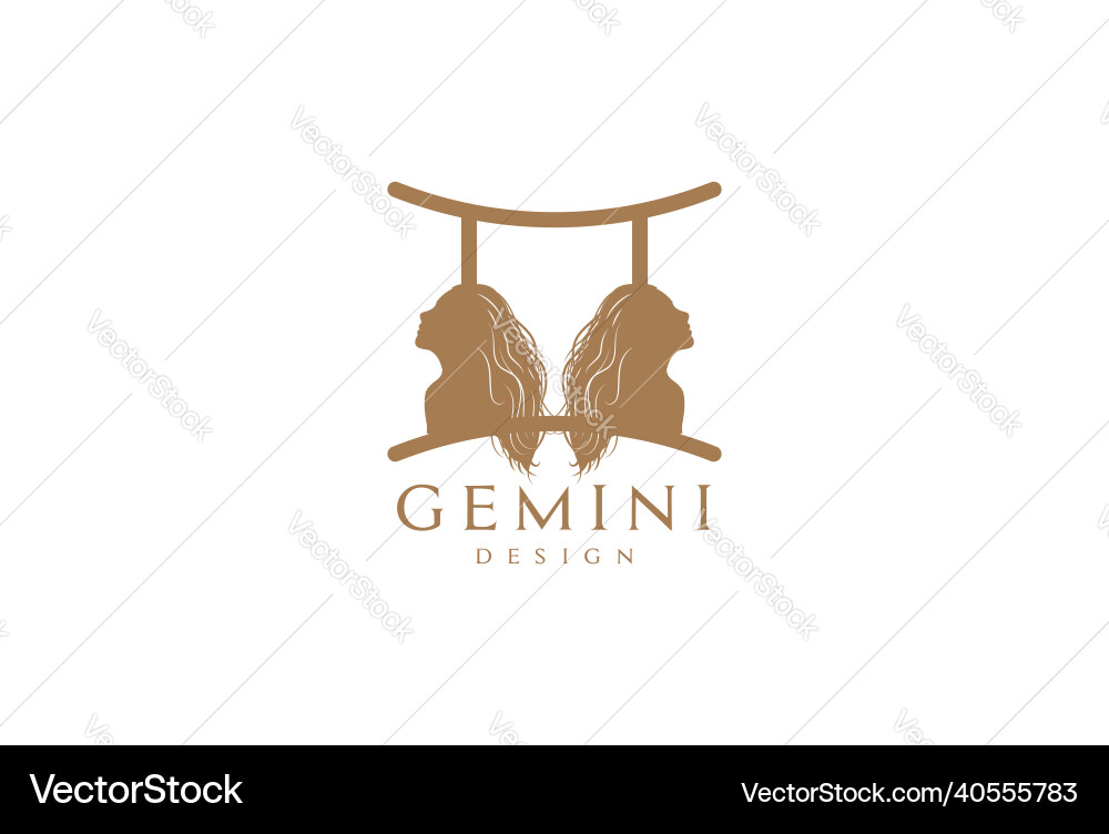 Hot sexy twin gemini woman girl lady silhouette Hot sexy twin gemini woman girl lady silhouette vector image
