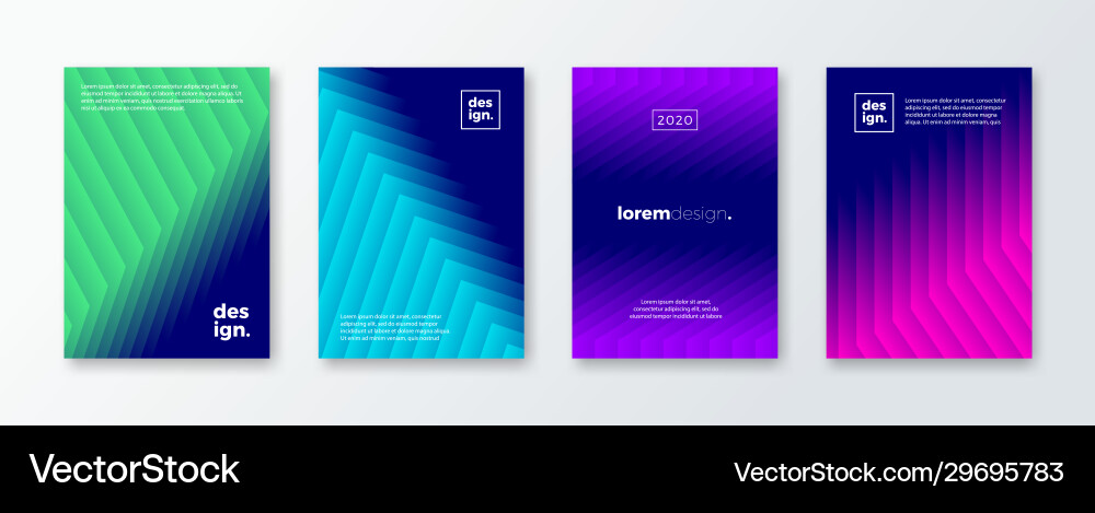Layered Abstract Shape Background Set vector image