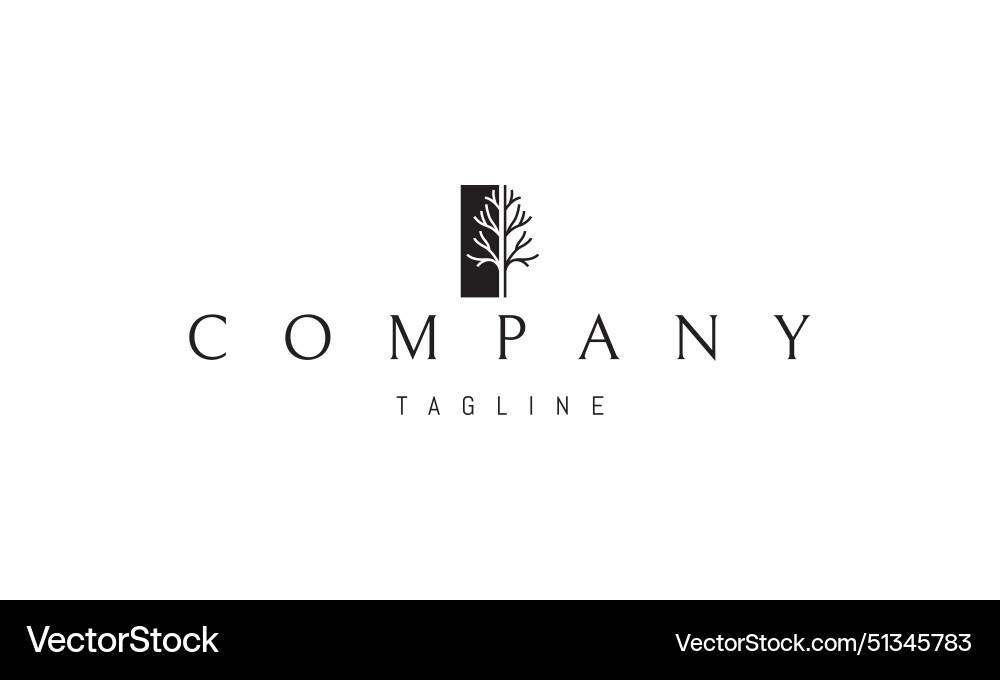 Logo with an abstract image of a tree Vector Image