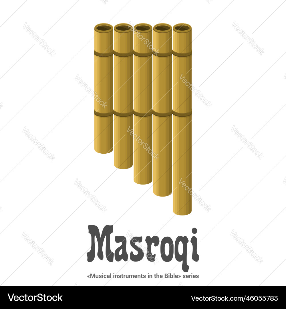 Musical instruments in the bible series Vector Image