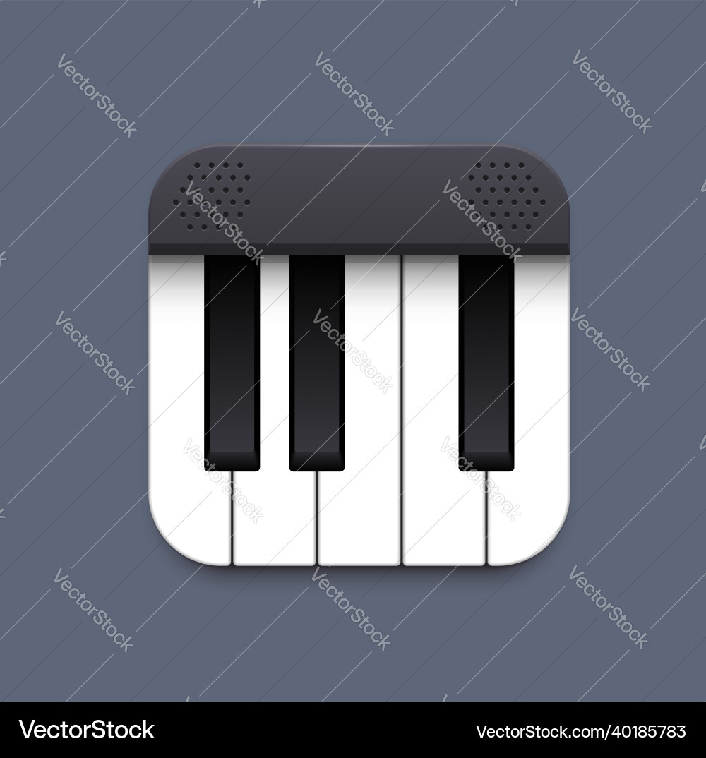 Piano App Keyboard Icon Vector Image