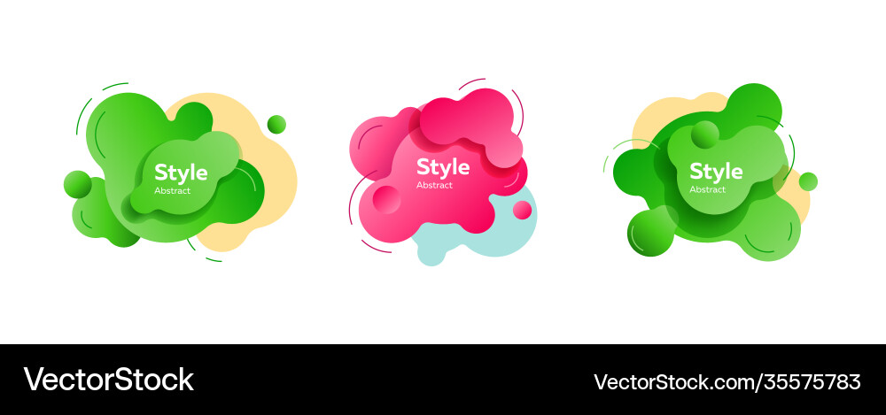 Vibrant dynamic fluid shapes Vector Image