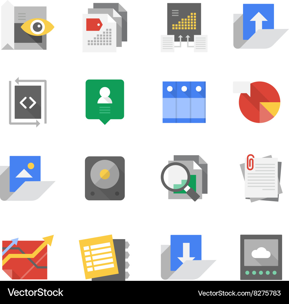 Web development and content technology icons vector image